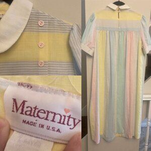 Pastel Shift Dress With Peter Pan Collar